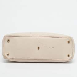 Pre Owned Dior Beige Leather Large Diorissimo Shopper Tote