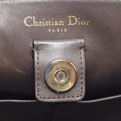 Pre Owned Dior Beige Leather Large Diorissimo Shopper Tote