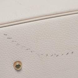 Pre Owned Dior Beige Leather Large Diorissimo Shopper Tote