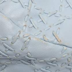Pre Owned Dior Light Blue Cannage Stitched Leather Lady Dior Hobo