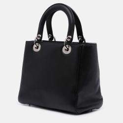 Pre Owned Dior Black Medium Calfskin Paradise Lady Dior