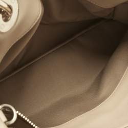 Pre Owned Dior Beige Cannage Leather Granville Polochon Satchel
