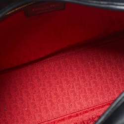 Pre Owned Dior Black Cannage Leather Large Lady Dior Tote