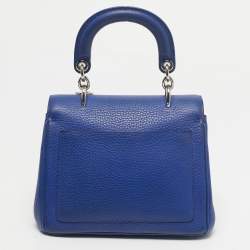 Pre Owned Dior Blue Leather Mini Be Dior Top Handle Bag