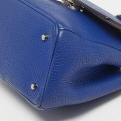 Pre Owned Dior Blue Leather Mini Be Dior Top Handle Bag