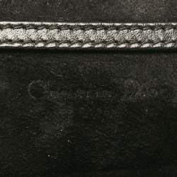 Pre Owned Dior Black Leather D Bee Wallet On Chain