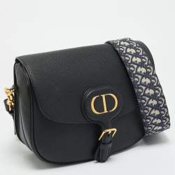 Pre Owned Dior Black Leather Large Bobby Shoulder Bag