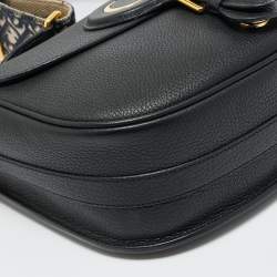 Pre Owned Dior Black Leather Large Bobby Shoulder Bag