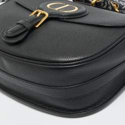 Pre Owned Dior Black Leather Large Bobby Shoulder Bag
