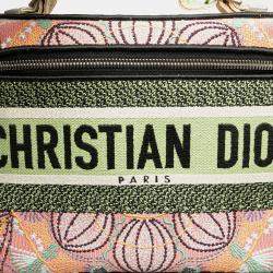 Pre Owned Dior Pink Embroidered Canvas Dior In Lights Dior travel Vanity Case