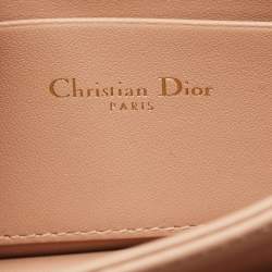 Pre Owned Dior Dusty Pink Cannage Leather Mini My Dior Top Handle Bag