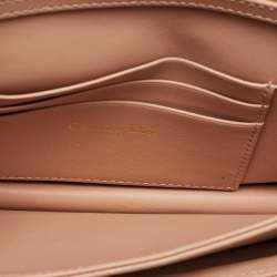 Pre Owned Dior Dusty Pink Cannage Leather Mini My Dior Top Handle Bag