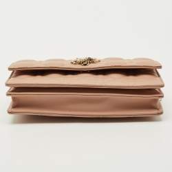 Pre Owned Dior Dusty Pink Cannage Leather Mini My Dior Top Handle Bag