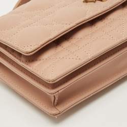 Pre Owned Dior Dusty Pink Cannage Leather Mini My Dior Top Handle Bag