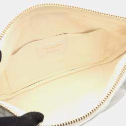 Pre Owned Dior White Medium Lambskin Cannage Dior Vibe Hobo