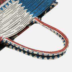 مملوكة مسبقًا Dior Blue Large Canvas French Flag Book Tote