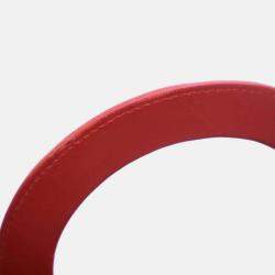 Pre Owned Dior Lady Dior Medium Red Lambskin Top Handle Bag