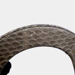 Pre Owned Dior Lady Dior Mini Python Metallic Leather Handbag