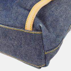 Pre Owned Christian Dior Malice Blue Denim Backpack