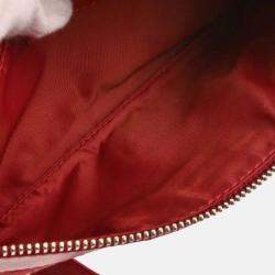 Pre Owned Christian Dior Trotter Red Canvas Shoulder Bag