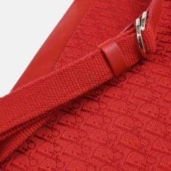 Pre Owned Christian Dior Trotter Red Canvas Shoulder Bag