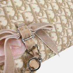 Pre Owned Christian Dior Beige PVC Romanttic Trotter Handbag