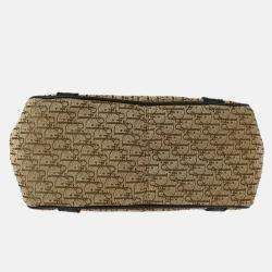 Pre Owned Dior Street Chic Trotter Beige/Brown Canvas Shoulder Bag