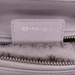 Pre Owned Dior Purple Medium Lambskin Cannage Lady Dior