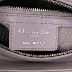 Pre Owned Dior Purple Medium Lambskin Cannage Lady Dior
