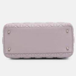 Pre Owned Dior Purple Medium Lambskin Cannage Lady Dior