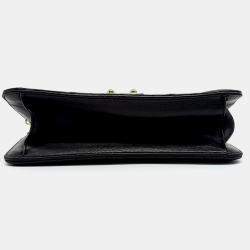 Pre Owned Dior Black Leather Christian Dior Cannage Crossbody Bag