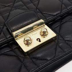 Pre Owned Dior Black Leather Christian Dior Cannage Crossbody Bag