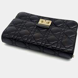 Pre Owned Dior Black Leather Christian Dior Cannage Crossbody Bag