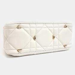 Pre Owned Christian Dior Lady 95.22 White Leather Bag