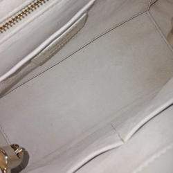 Pre Owned Christian Dior Lady 95.22 White Leather Bag