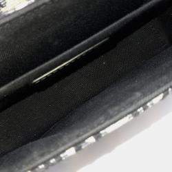 Pre Owned Dior Navy Blue Fabric  Oblique 30 Montaigne Box Bag