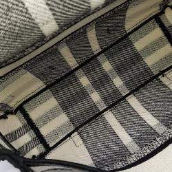 Pre Owned Dior Black White Fabric  Camp Bag Small