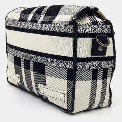 Pre Owned Dior Black White Fabric  Camp Bag Small