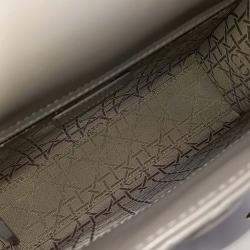 Pre Owned Dior Grey Leather Lady Bag Small