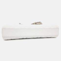 Pre Owned Dior White Fabric Lady D-JOY Medium
