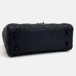 Pre Owned Dior Black Leather Ultramatte Lady Bag Small