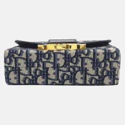 مملوكة مسبقًا Dior Black Canvas and Leather Oblique 30 Montaigne Box Bag