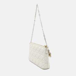 Pre Owned Dior White Leather Miss Dior Midi Mini Bag