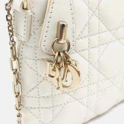Pre Owned Dior White Leather Miss Dior Midi Mini Bag