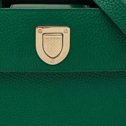 Pre Owned Dior Green Leather Mini Diorever Top Handle Bag