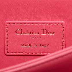 Pre Owned Dior Pink Cannage Leather My Dior Top Handle Bag