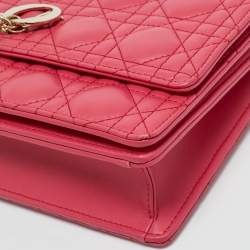 Pre Owned Dior Pink Cannage Leather My Dior Top Handle Bag
