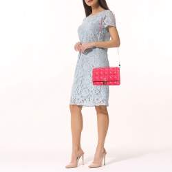 Pre Owned Dior Pink Cannage Leather My Dior Top Handle Bag