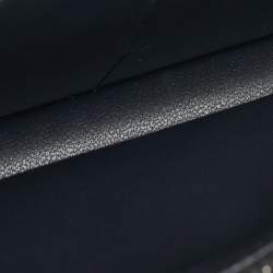 Pre Owned Dior Silver Microcannage Patent Leather Mini Diorama Chain Bag