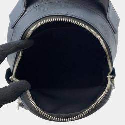 Pre Owned Christian Dior Shawn Stussy Collaboration 2020 Navy Blue Leather Crossbody Bag